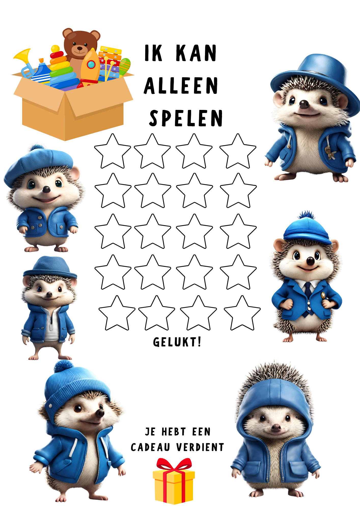 Beloningssysteem voor Kinderen - Schattige egel